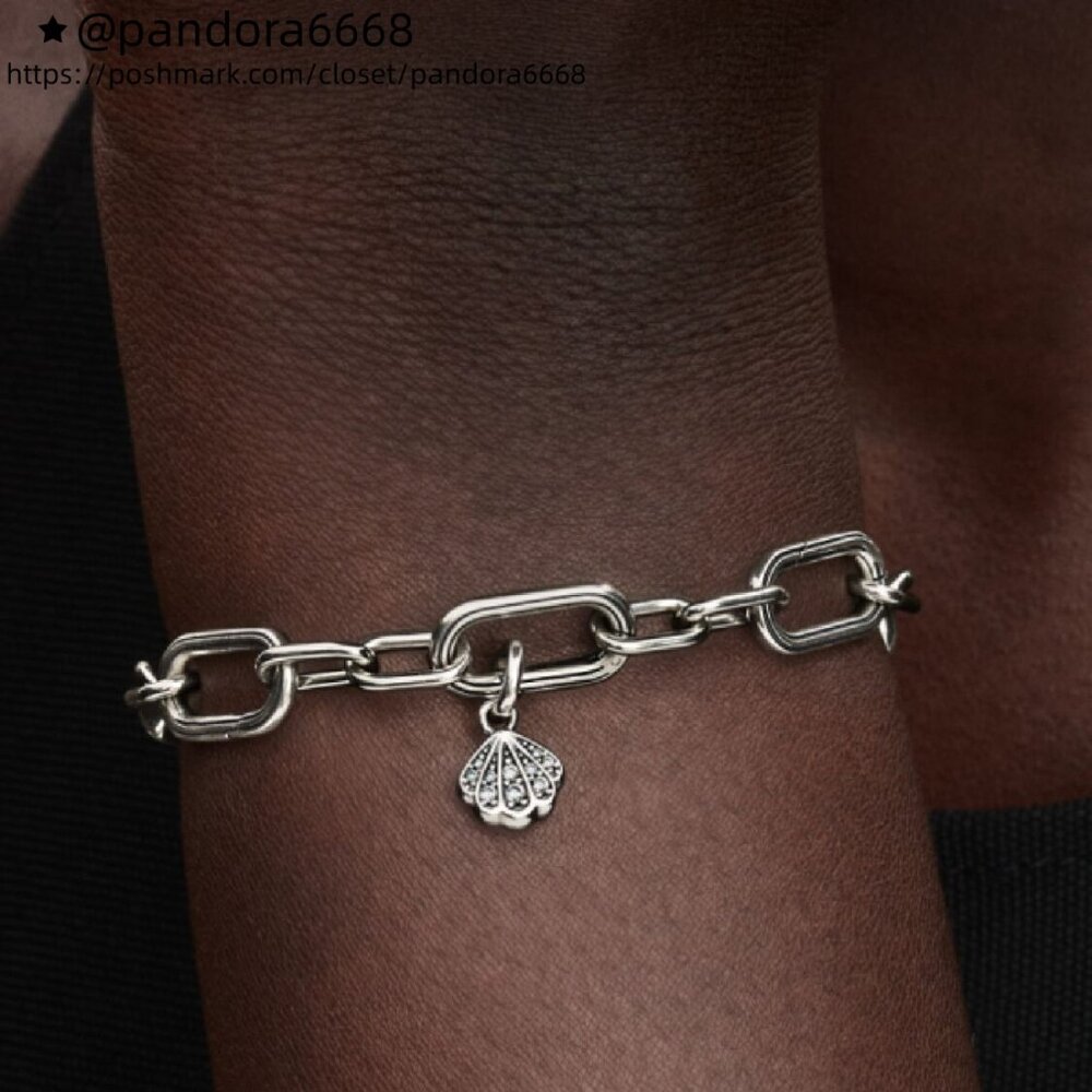 Pandora Sparkling Shell Mini Dangle Charm - image 4